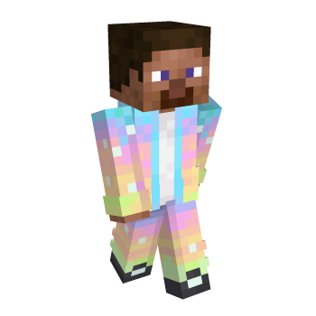 Brown Hair Holographic Minecraft Skin