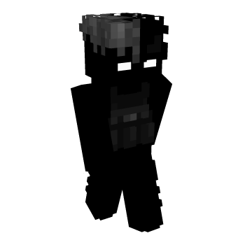 Black White Eyes Minecraft Skin