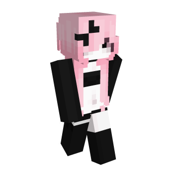 Black Girl Pink Hair Minecraft Skin