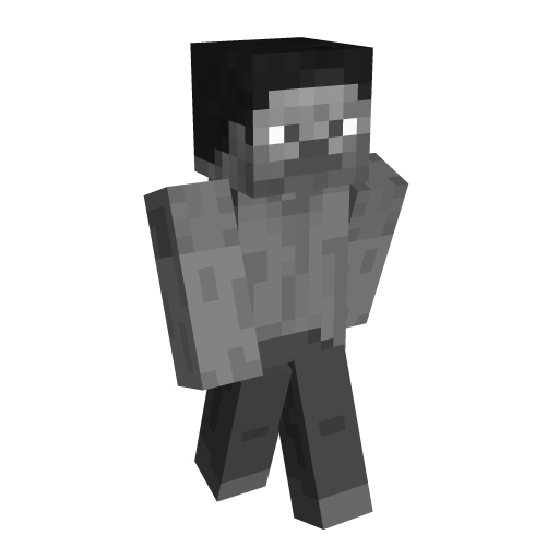 Steve Grayscale Minecraft Skin - Laby