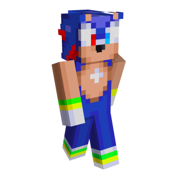 Sonic Heterochromia Minecraft Skin