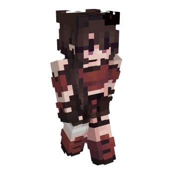 Red Skirt Minecraft Skin
