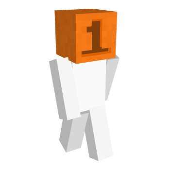 Number Font Orange Minecraft Skin