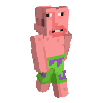 Cartoon Patrick Minecraft Skin