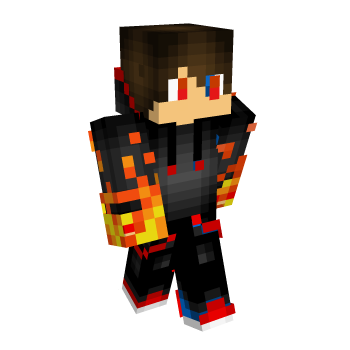 Hoodie Fire Minecraft Skin