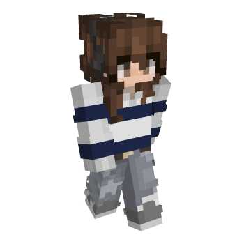 Headphones Short Brown Hair Minecraft Skin