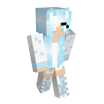 Wolf Girl Ice Wolf Minecraft Skin