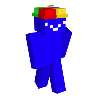 Noob Blue Minecraft Skin