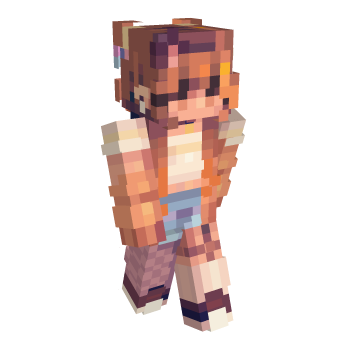 White Orange Minecraft Skin
