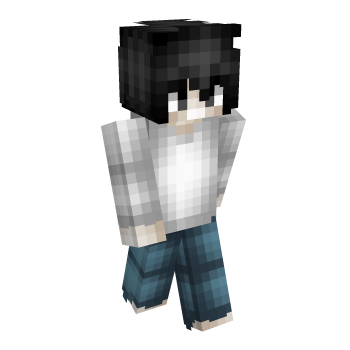 Black Hair Boy Minecraft Skin
