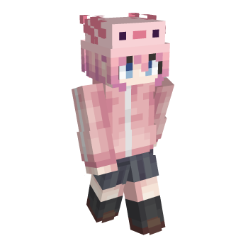 Axolotl Pink Minecraft Skin