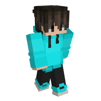 Aqua Hoodie Minecraft Skin