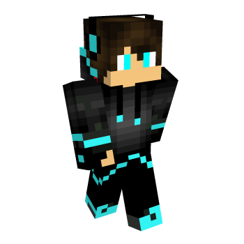Light Blue Black Minecraft Skin
