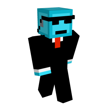 Light Blue Suit Minecraft Skin