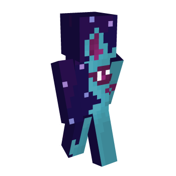 Galaxy Wolf Ears Minecraft Skin