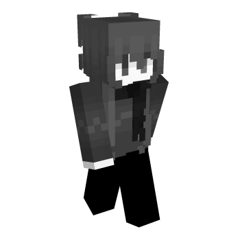 Black Tie Grey Hair Minecraft Skin