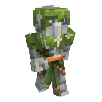 Golem Flower In The Hair Minecraft Skin