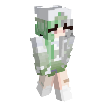 Cap Green Girl Minecraft Skin
