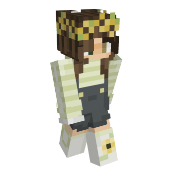 Brown Hair Flower Crown Minecraft Skin