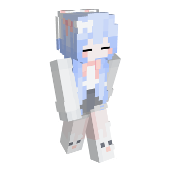 Girl Blue Hair Minecraft Skin - Laby