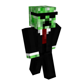 Suit Creeper Minecraft Skin