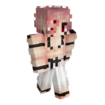 Pink Hair Stripes Minecraft Skin