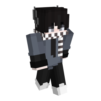 Scarf Black Hair Minecraft Skin