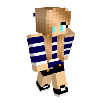 Blonde Hair Striped Shirt Minecraft Skin