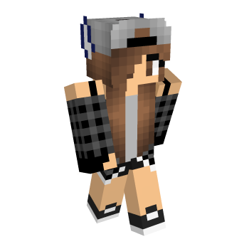Blue Brown Hair Minecraft Skin