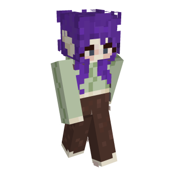 Aesthetic Purple Hair Minecraft Skin