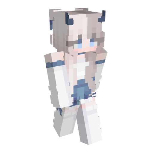 White Blue Eyes Minecraft Skin - Laby