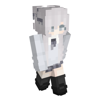 White Hair School Minecraft Skin - Laby