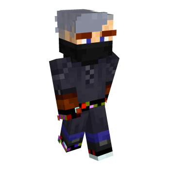 Gray Hair Gloves Minecraft Skin