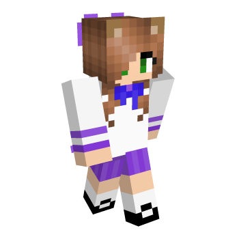 Squirrel Neko School Girl Minecraft Skin