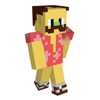 Mustache Red Minecraft Skin
