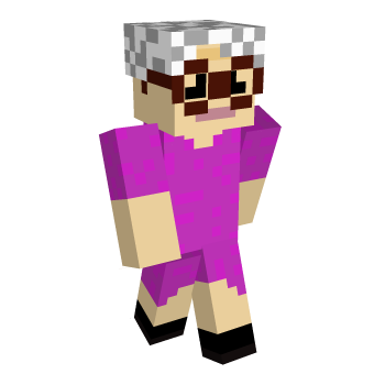 Purple Dress Old Lady Minecraft Skin