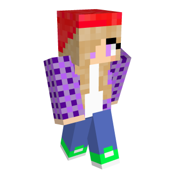 Beanie Purple Flannel Minecraft Skin