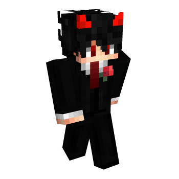 Black Hair Suit Minecraft Skin - Laby