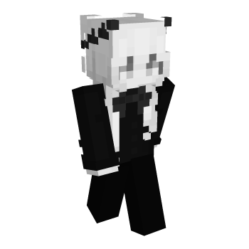 Black White Minecraft Skin