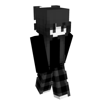 Black And White Emo Minecraft Skin