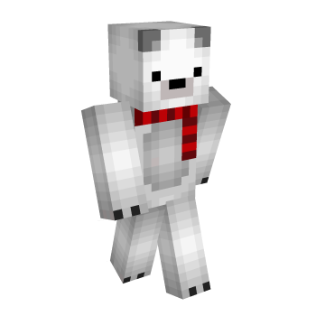 Polar Bear Scarf Minecraft Skin