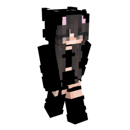 Black Cat Minecraft Skin Girl In Black Cat Onesie | Minecraft Skin
