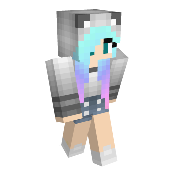 Rainbow Kitty Minecraft Skin