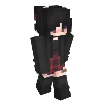 Red Emo Girl Minecraft Skin
