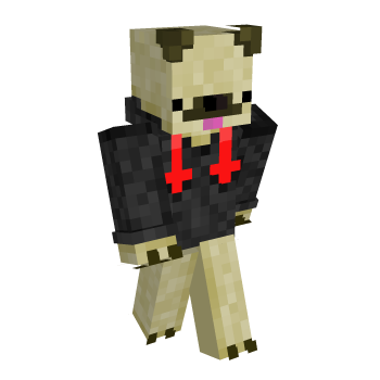 Gray Pug Minecraft Skin
