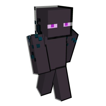 Purple Minecraft Mob Enderman Black Minecraft Skin