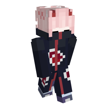 Akatsuki Pink Hair Minecraft Skin