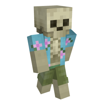 Hawaii Skeleton Minecraft Skin