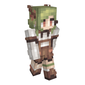 Green Hair Medieval Minecraft Skin