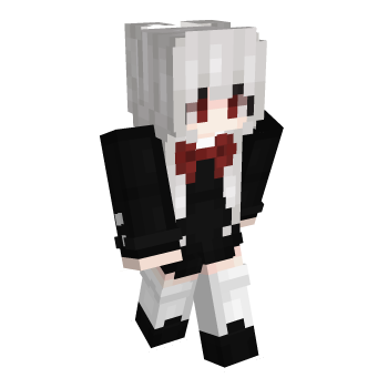 White Hair Red Eyes Minecraft Skin